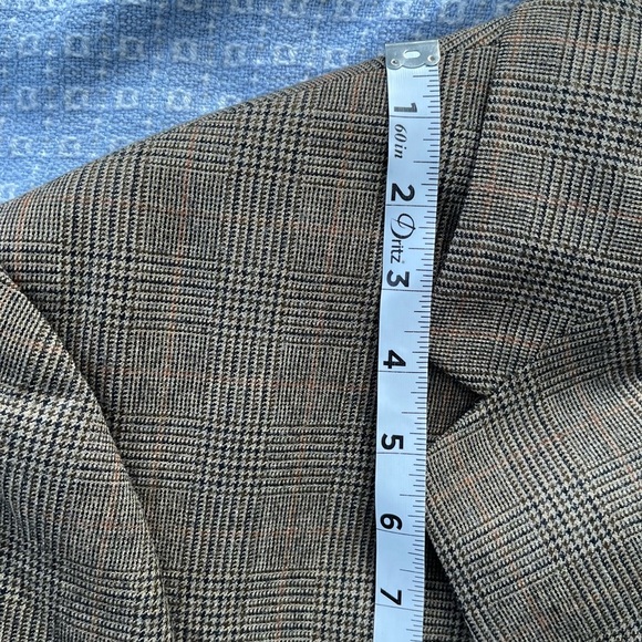 Brown Wool Blend Single-Breasted Blazer - Picture 7 of 14